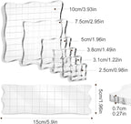 UCEC 7 Pieces Acrylic Stamp Block Assorted Sizes Clear Acrylic Mounting Blocks - Image 2