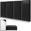 4Pack Fiberglass Acoustic Panels, Self Adhesive Sound Proof Foam Panels by Knightsacoustic