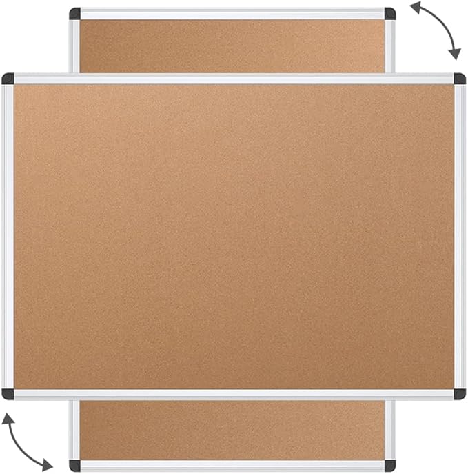 VIZ-PRO Cork Notice Board, 36 X 24 Inches - Image 3