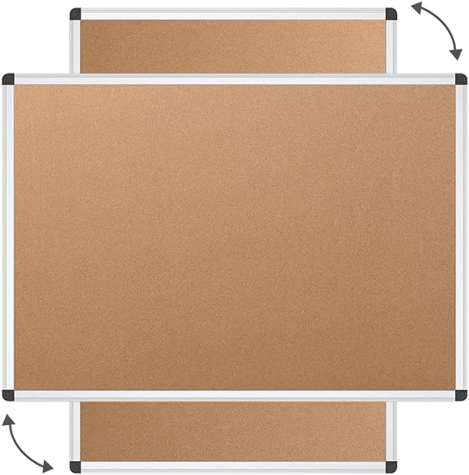 VIZ-PRO Cork Notice Board, 48 X 24 Inches - Image 3