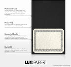 LUXPaper 9.5" x 12" Certificate Holders | Black Linen | 100lb. Cover | 250 Qty - Image 2