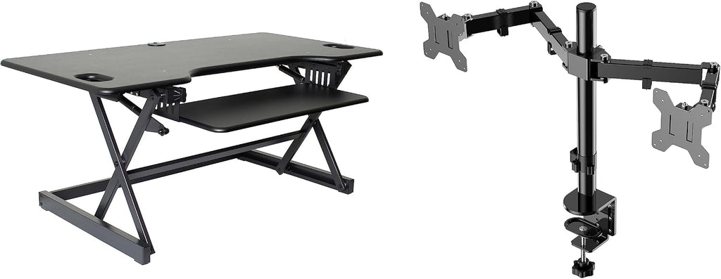 Rocelco 46" Large Height Adjustable Standing Desk Converter