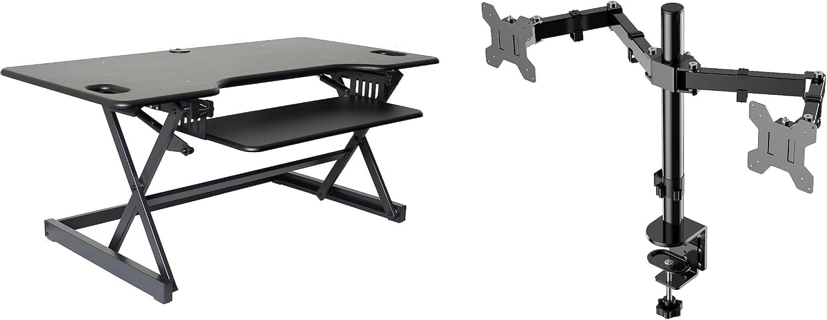 Rocelco 46" Large Height Adjustable Standing Desk Converter