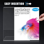 xydstay 6pack 8.5x11 Acrylic, L Shape Clear Plastic, Menu Holder, Unbreakable - Image 5