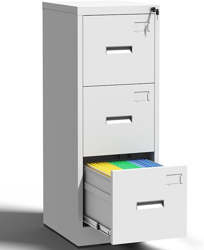 OPTYMIRA 3 Drawer Metal File Cabinet by OPTYMIRA