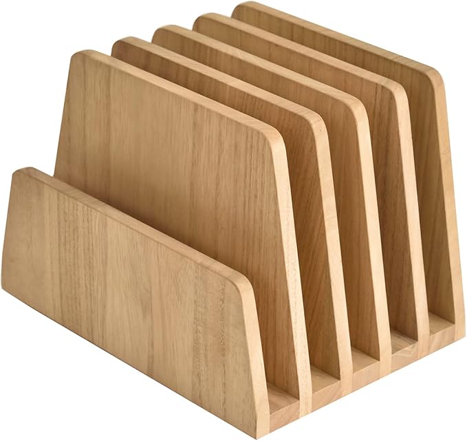 KIRIGEN Desktop File Document Holder Stand 5 Slots Mail Paper Organizer Desk by KIRIGEN