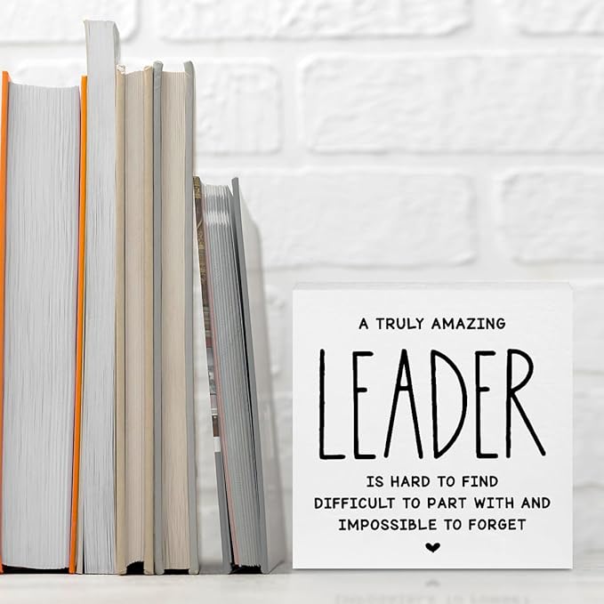 Leader Appreciation Gifts Leadership Gifts, Inspirational Office Decor Wooden - Image 3