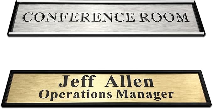 SINKAA Personalized Name Plate for Door or Wall, 2 * 10 inch Custom Office - Image 2