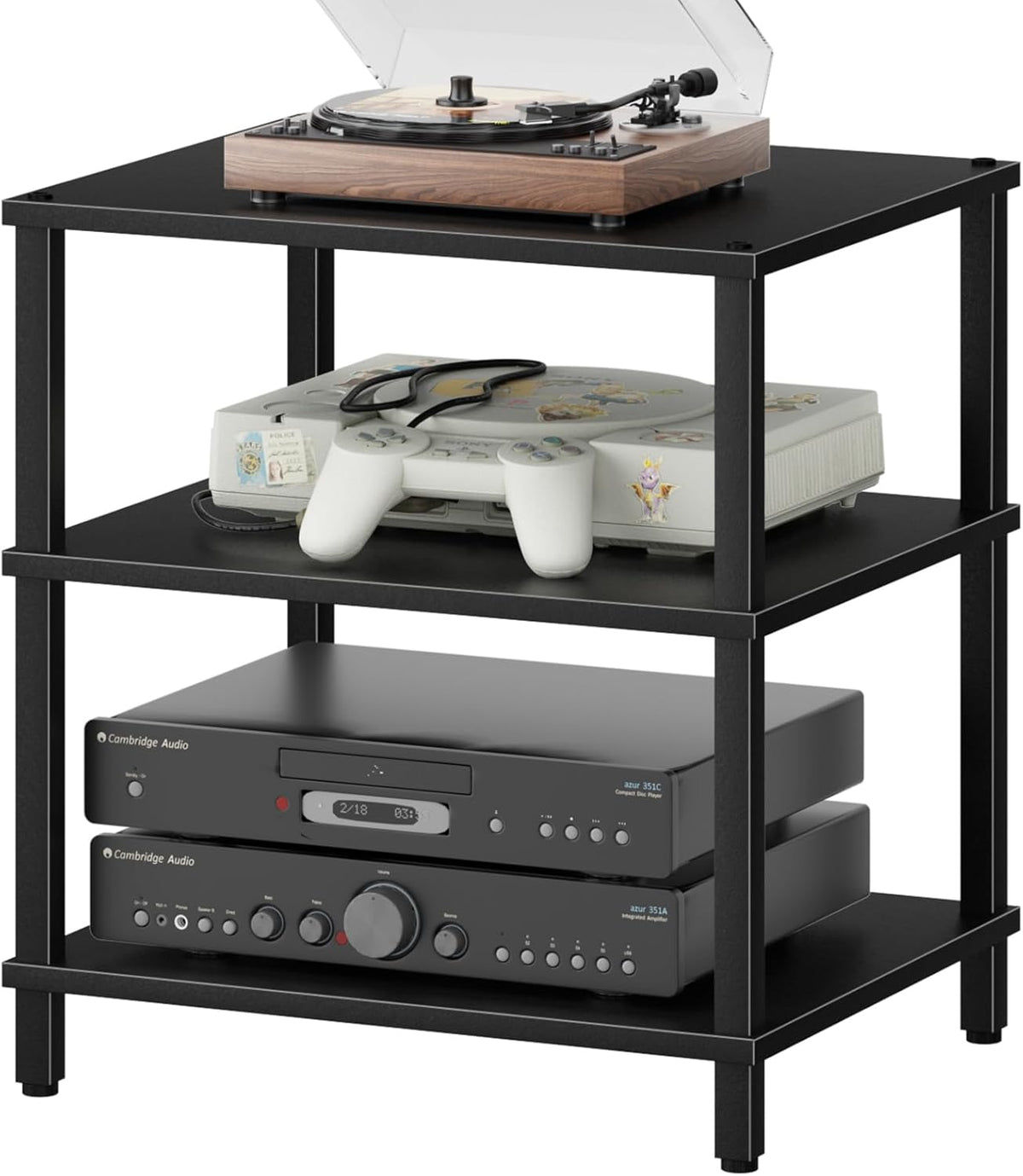 3-Tier AV Media Player Stand, Stereo Cabinet, Modern Stereo Cabine, Game