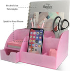 Pink Desk Organizer Office, - Image 3