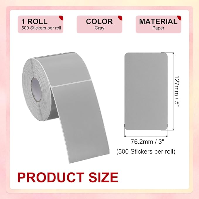 PATIKIL 3 x 5 Inch Rectangle Inventory Color Coding Labels 1 Roll, Square - Image 2