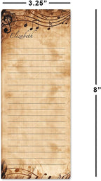 Sheet Music Personalized Lined Shopping List Pads - Image 2