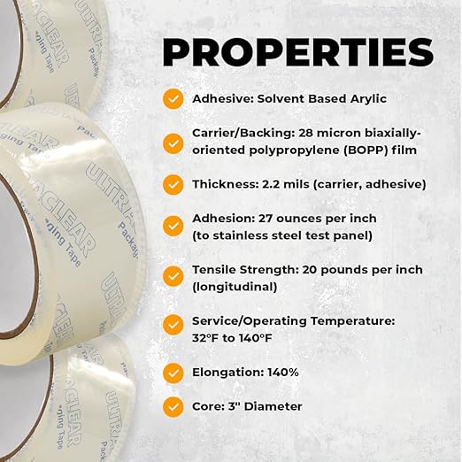 WOD CST22CC Crystal Clear See-Through Packing Tape – 2 inch x 110 yds. - Image 6