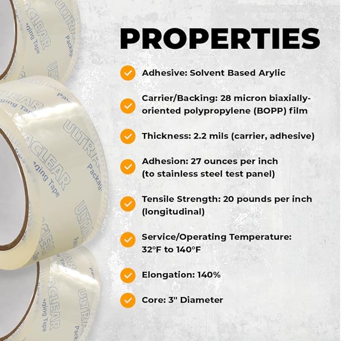 WOD CST22CC Crystal Clear See-Through Packing Tape – 4 inch x 110 yds. - Image 6