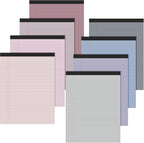 Fuutreo 8 Pcs 8.5'' x 11'' Colored Legal Pad Writing Pads Narrow Ruled 50 by Fuutreo
