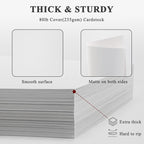 White Cardstock 8.5 x 11"Inch, 80lb Cardstock Paper, 30 Sheets Card Stock Paper - Image 3
