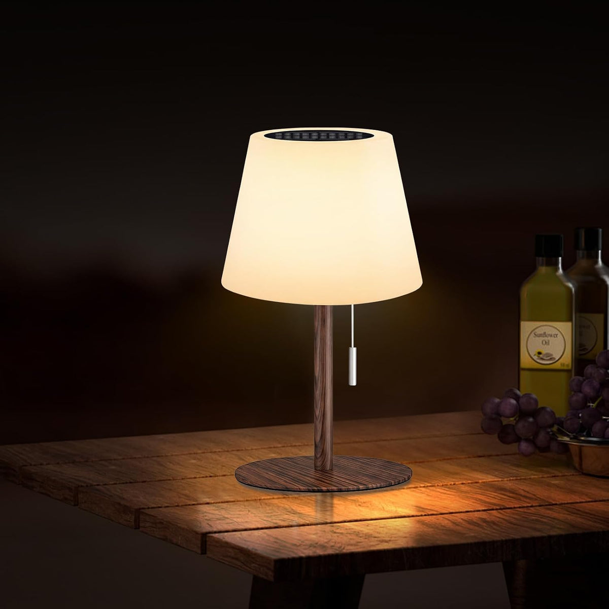 Gewiny Solar Table Lamp for Outside Patio Solar Lamp Outdoor Lamp Waterproof ...