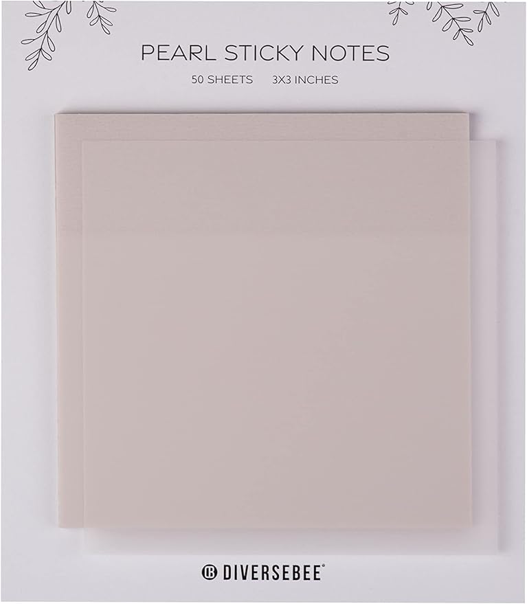 DiverseBee 50 Sheets Pastel Transparent Sticky Notes, 3x3” Clear Sticky Tabs by DiverseBee