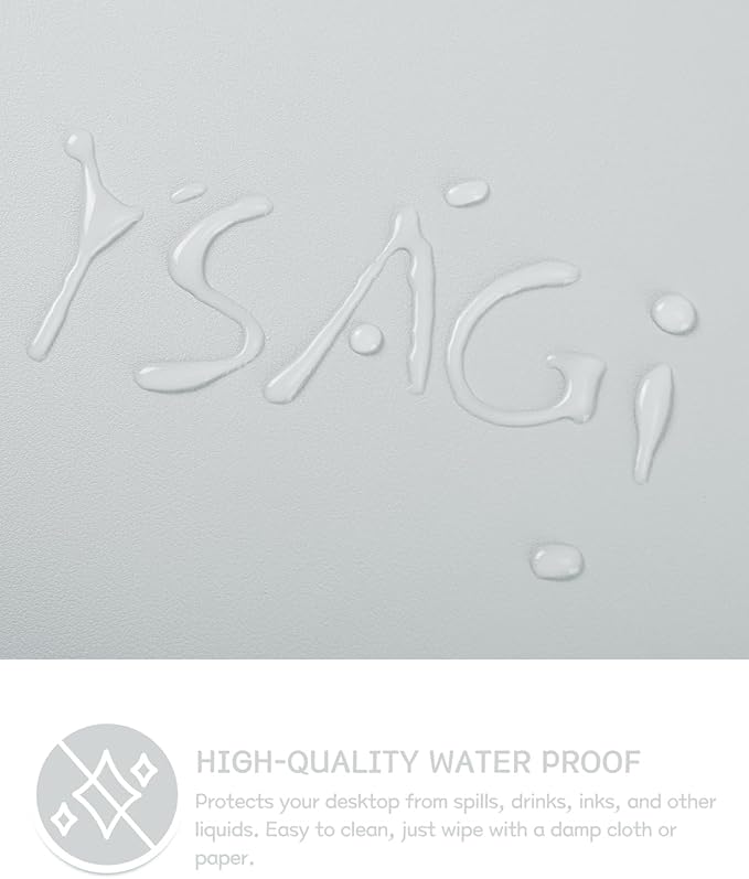 YSAGi Non-Slip Leather Desk Pad, Waterproof Laptop Computer Desk Keyboard Mat - Image 5