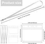 100 Pcs Lanyards for ID Badges and 100 Pcs Clear Name Tag Holders Reusable - Image 2