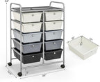 GLACER 10 Drawer Rolling Cart, Storage Cart - Image 3
