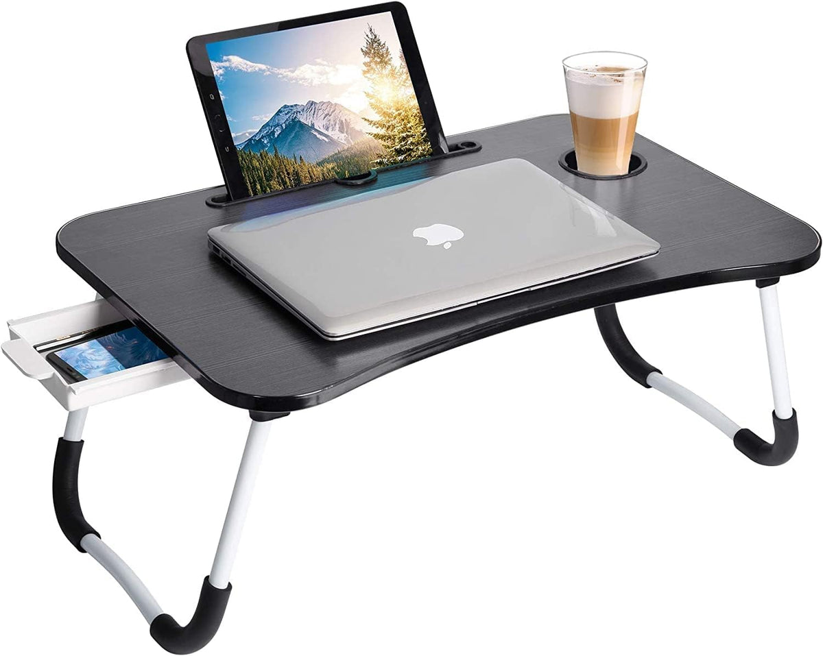 Laptop Desk Foldable Bed Table, Portable Lap Desk Laptop Bed Tray Table with ...
