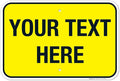 Personalized Custom Yellow Background Customize by SigoSigns