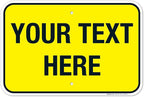 Personalized Custom Yellow Background Customize by SigoSigns