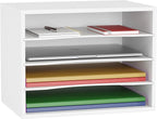 GDINDINFAN Wood Desktop Letter Tray File Organizer, Paper Storage Mail Sorter by GDINDINFAN
