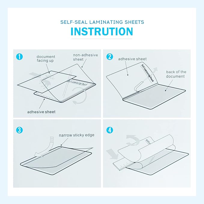 Uinkit 25Pack 4"x6" Self Seal Laminating Pouches, 10Mil Double-Sided - Image 9