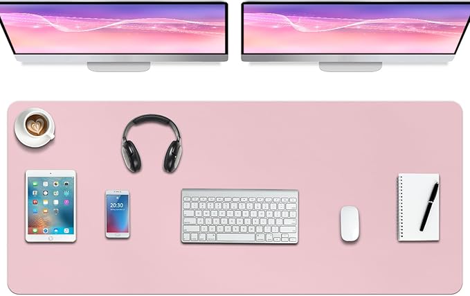 Boutilon Leather Desk Pad Protector, Non-Slip Mouse Pad, Laptop Desk Pad by Boutilon