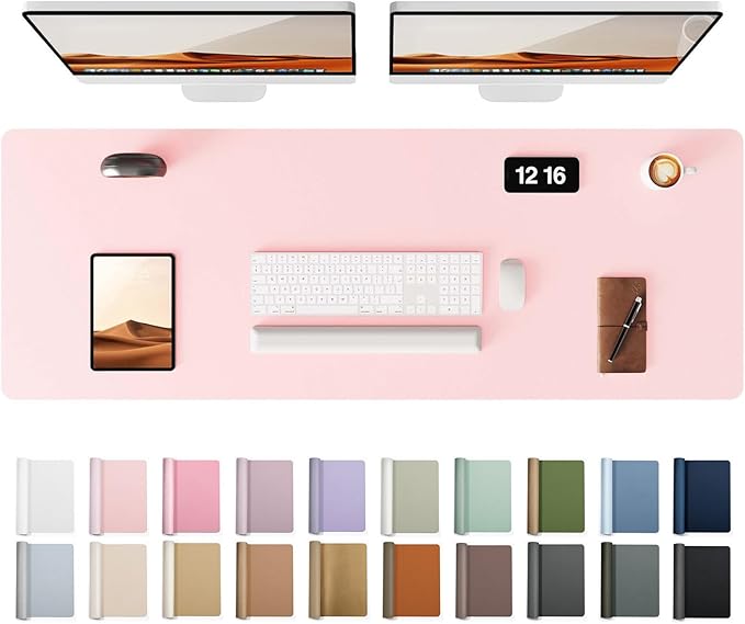 YSAGi Leather Desk Pad Protector, Office Desk Mat, Large Mouse Pad, Non-Slip PU by YSAGi