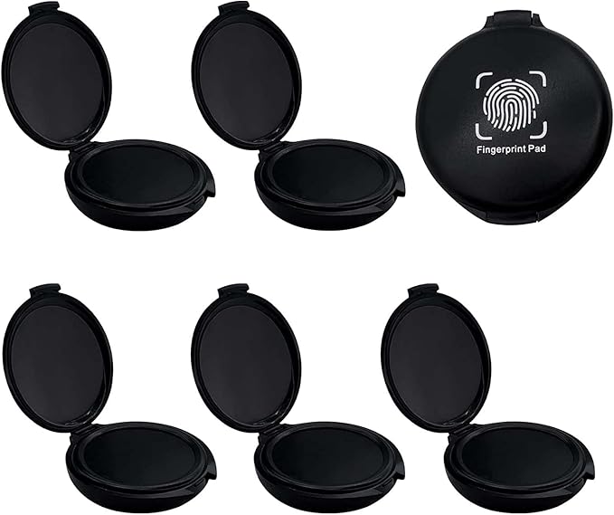 Fingerprint Ink Pad 5 Pack Thumbprint Ink Pad by Keepsweat