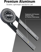 Anyongora 7.2" Miter Saw Protractor Angle Finder, CNC Aluminum Miter Gauge - Image 2