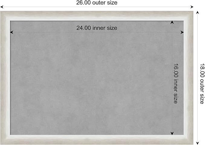 Amanti Art Silver Framed Magnetic Board 18x26 Medium Vision Board - Image 3