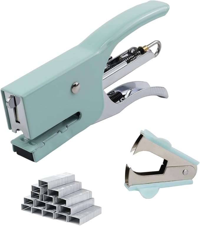 Aacehlh Small Hand-held Stapler Set, 15 Sheet Capacity, Includes 750Pcs Staples by Aacehlh