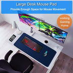 Large Mouse Pad, 31.5x15.7 inch Large Extended Computer Keyboard Mouse Mat - Image 6