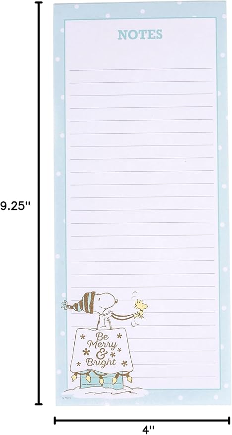Graphique Merry Snoopy Holiday Magnetic Notepad | 100 Tear-Away Sheets | Grocery - Image 7