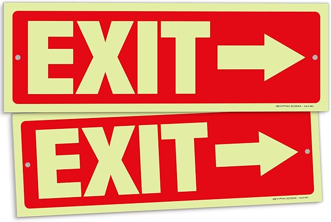iSYFIX Exit Signs with Directional Right Arrow by iSYFIXPREMIUMSIGNS