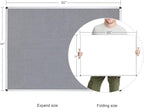 VIZ-PRO Large Fabric Bulletin Board/Foldable Notice Board Felt Gray, 60 X 48 - Image 2