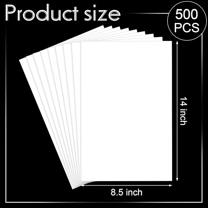 Mepase 500 Sheets Legal Size Cardstock 8.5" X 14" -1 Ream White Paper, 65lb - Image 2