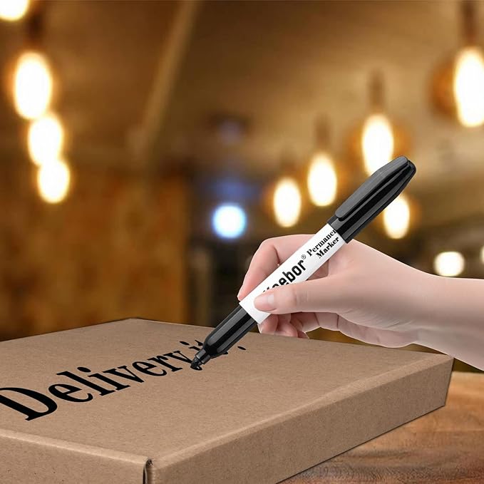 Keebor Permanent Markers Bulk, 60 Pack Black Permanent Markers, Quick Drying & - Image 7