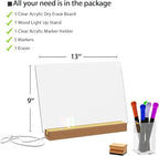 Light Up Clear Dry Drase Board 13 x 9 inch - Image 3