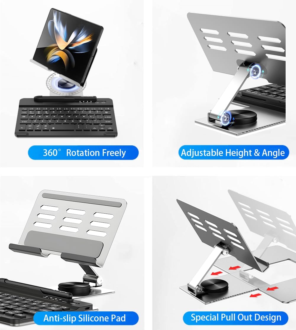 for Samsung Galaxy Z Fold 8 Ultra/Fold8 Wide/7/6/5 Stand and Keyboard Combo