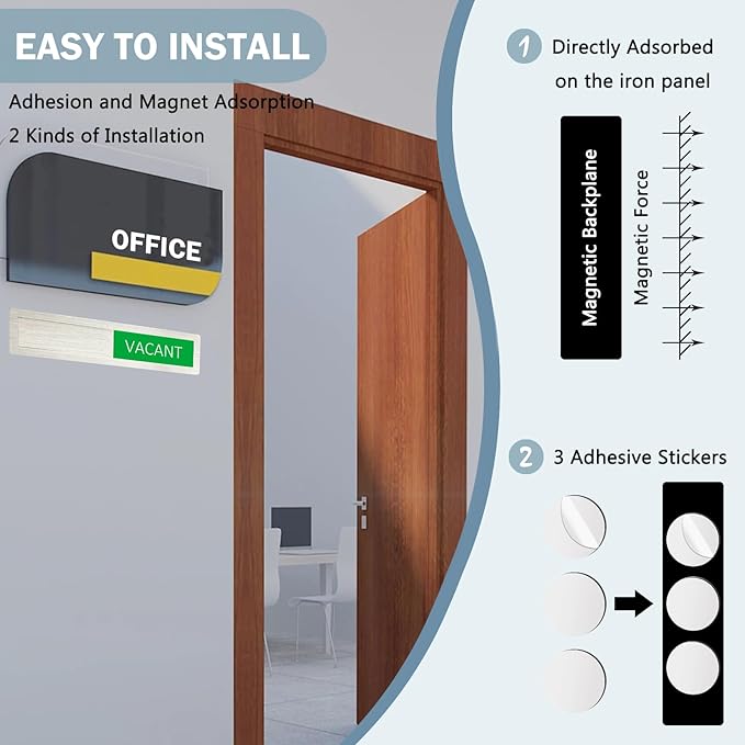 Vacant Meeting in Progress Privacy Sign, Vacant Occupied Sign - Image 2