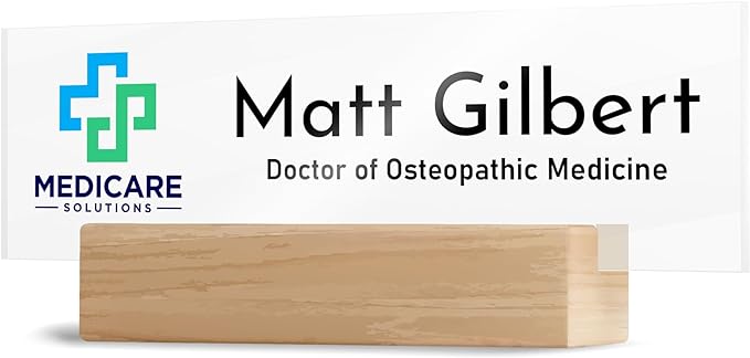 Custom Business Logo Desk Name Plate by Brd+Gifts