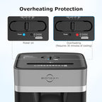 BONSEN 14-Sheet Paper Shredder for Home Office, Heavy Duty Cross Cut Shredder - Image 6