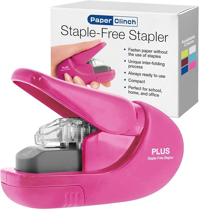 Plus Paper Clinch Staple-Free Stapler by Plus