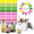 STARLIBOO Removable Freezer Labels, 1x2 Inch Color Coding Removable Labels by STARLIBOO