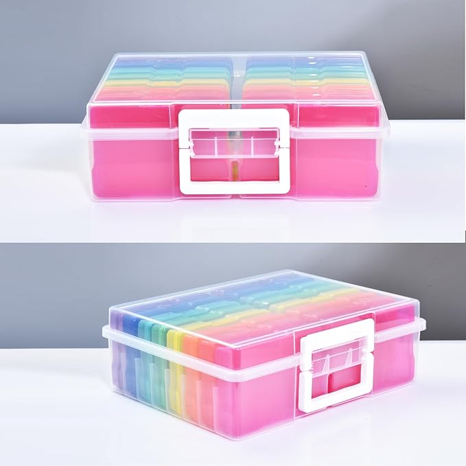 ALINK Photo Storage Box with Handle, Office Supplies - Image 7